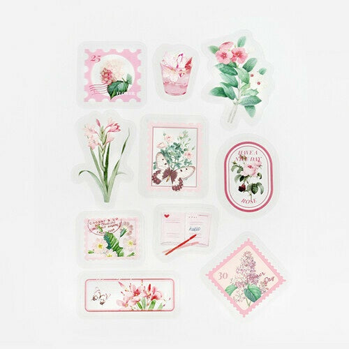 BGM PET Sticker Set Garden Post Office Pink