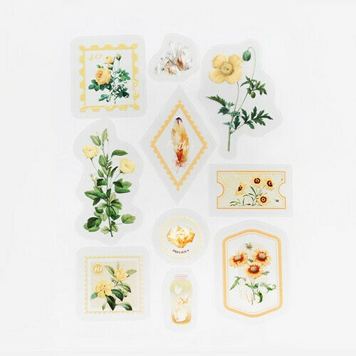 BGM PET Sticker Set Garden Post Office Yellow