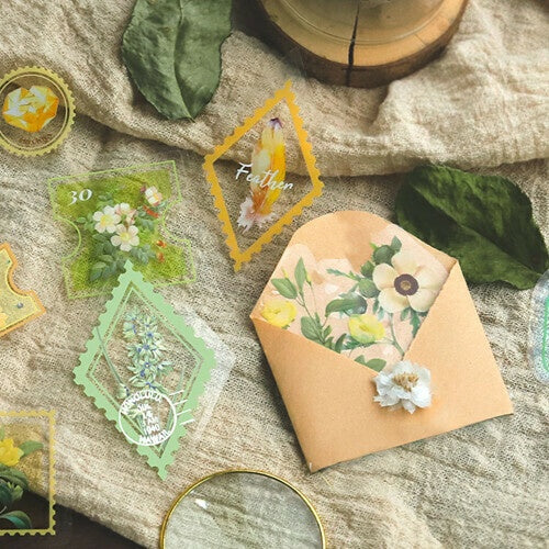 BGM PET Sticker Set Garden Post Office Yellow