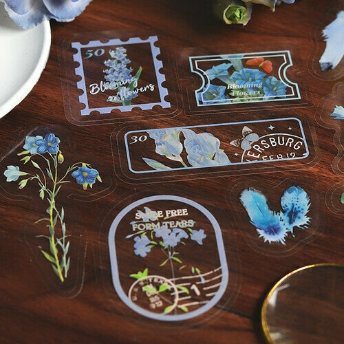 BGM PET Sticker Set Garden Post Office Blue