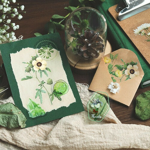 BGM PET Sticker Set Garden Post Office Green