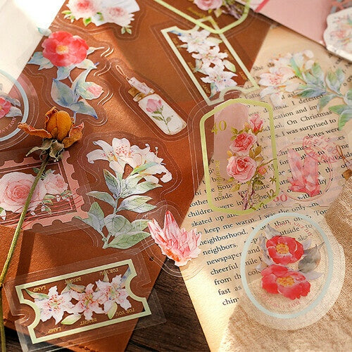 BGM PET Sticker Set Garden Post Office Red