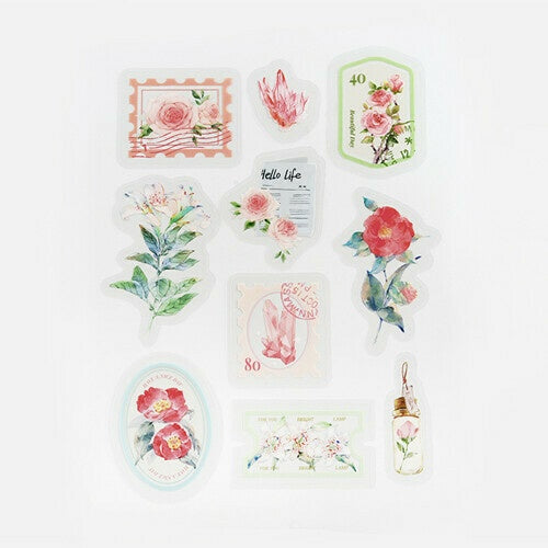 BGM PET Sticker Set Garden Post Office Red