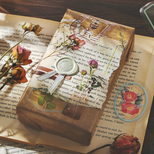 BGM PET Sticker Set Garden Post Office Dried Flowers