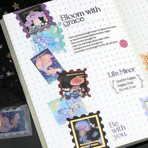 BGM Washi Sticker Flakes Post Office Night Book