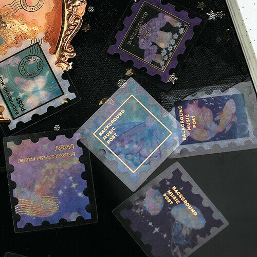 BGM Washi Sticker Flakes Post Office Night Book