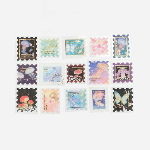 BGM Washi Sticker Flakes Post Office Night Book