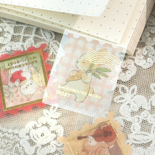 BGM Washi Sticker Flakes Post Office Animal Forest