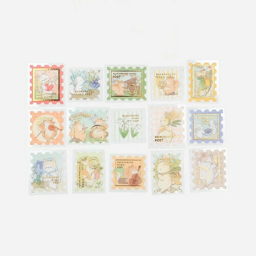 BGM Washi Sticker Flakes Post Office Animal Forest