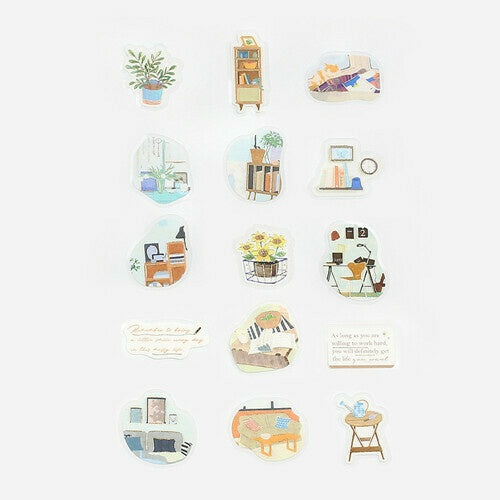 BGM Planner Sticker Flakes Lifestyle Living at Home