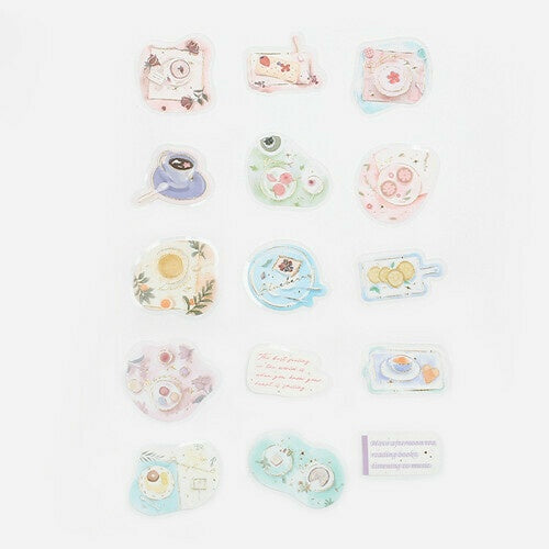 BGM Planner Sticker Flakes Lifestyle Afternoon Tea