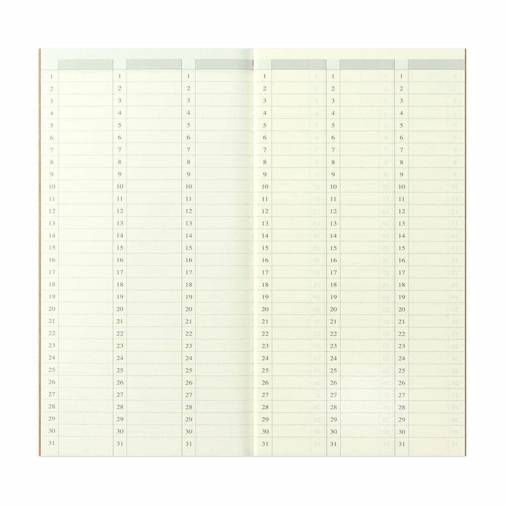 Traveler's Notebook 018 Free Diary (Weekly vertical) (regular)