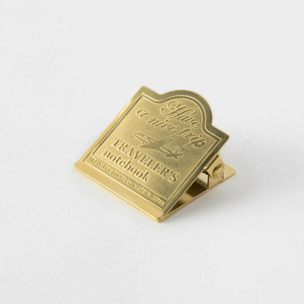 Traveler’s Notebook - 030. Brass Clip - Airplane