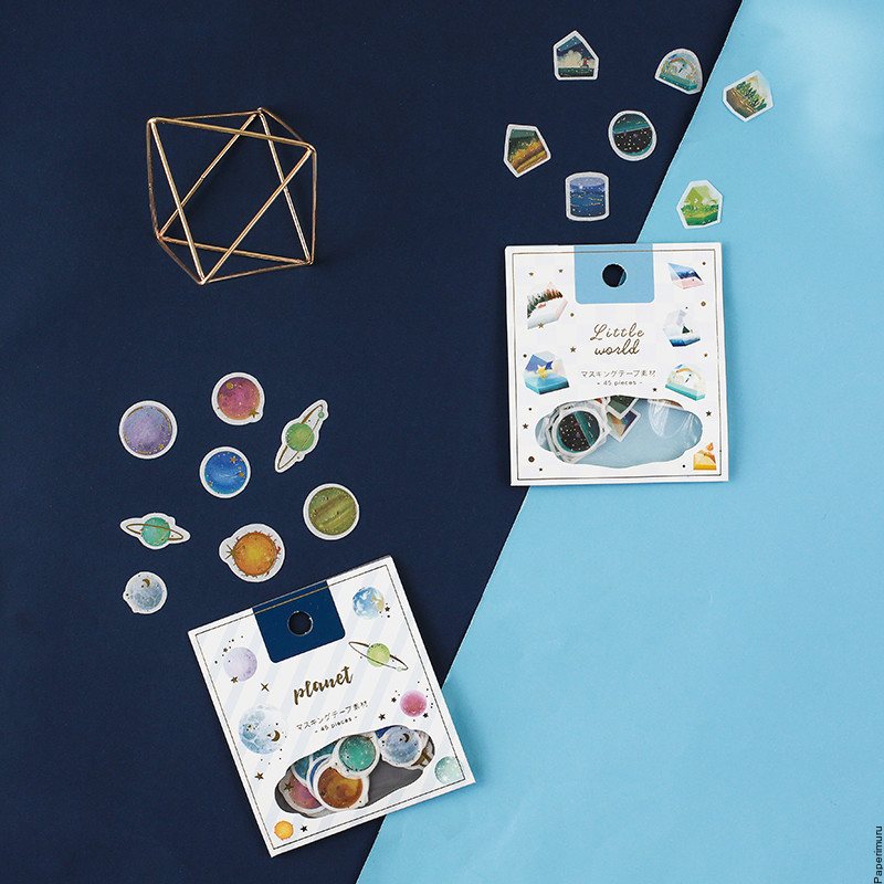 Washi Sticker Flakes Planet Foil