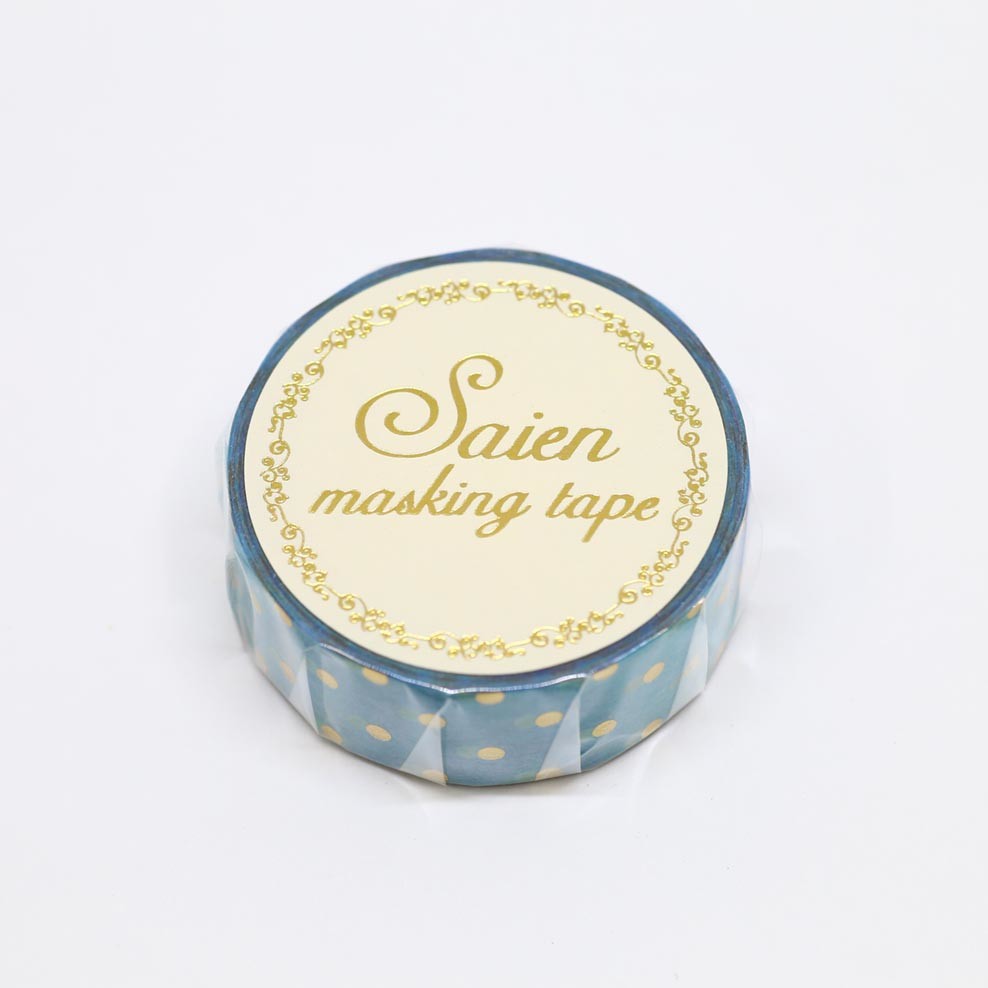 Saien Washitape Foil Blue Watercolor