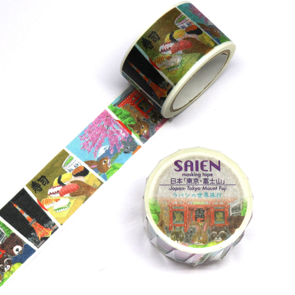 Saien 25mm Rabbit Lapin World Trip Japan-Tokyo-Mount Fuji