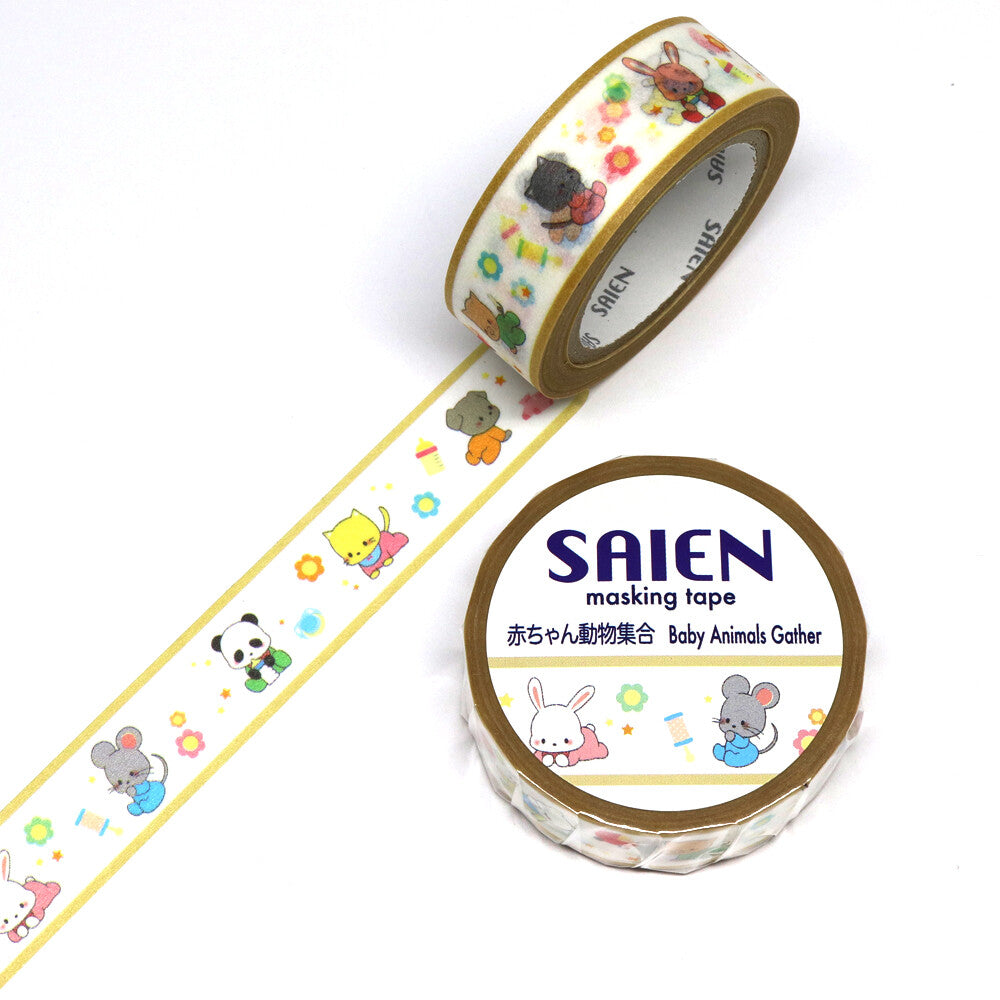 Saien Washitape Baby Animals Gather