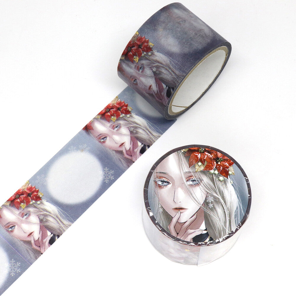 Saien 25mm Washiteippi YUNOKI Handsome Girl Poinsettia