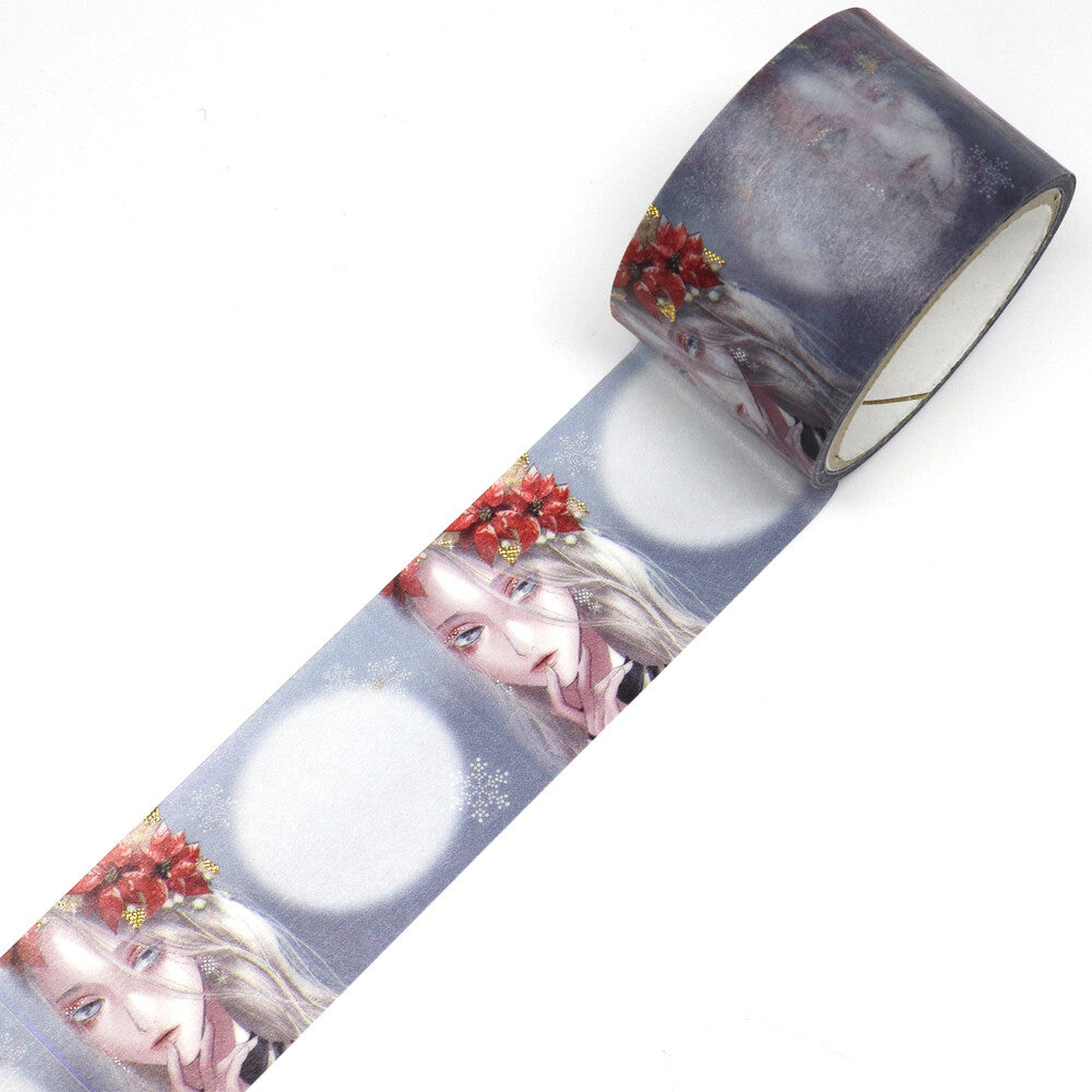 Saien 25mm Washiteippi YUNOKI Handsome Girl Poinsettia