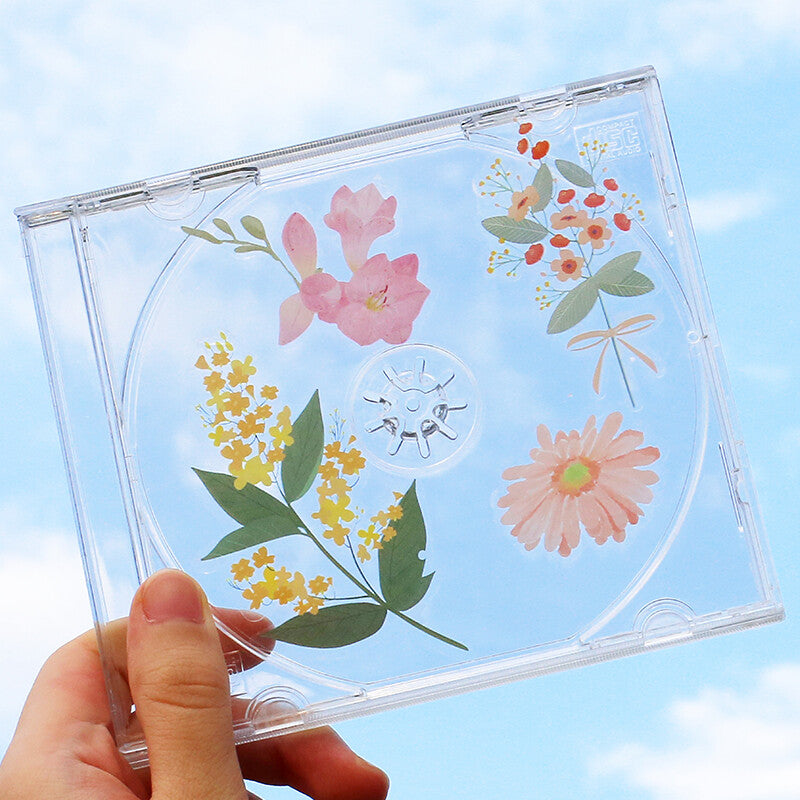 BGM PET Flower Sticker Set Orange