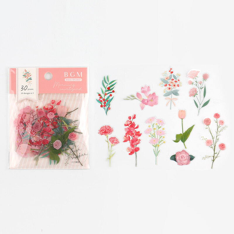 PET Flower Sticker Set Pink