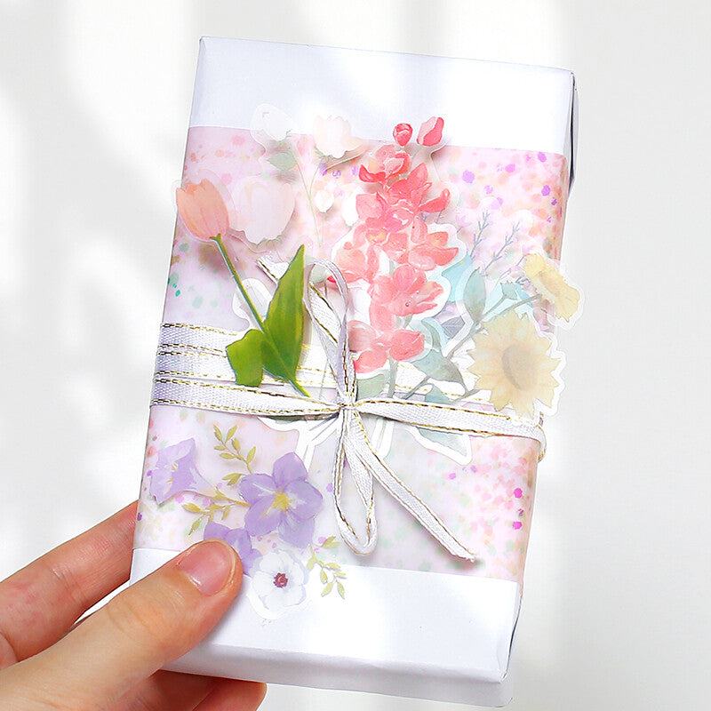 PET Flower Sticker Set Pink