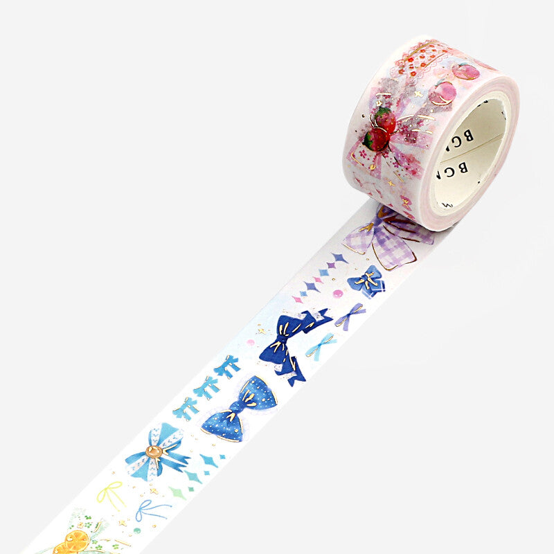 20mm Foil Washiteippi Rainbow-colored Ribbon