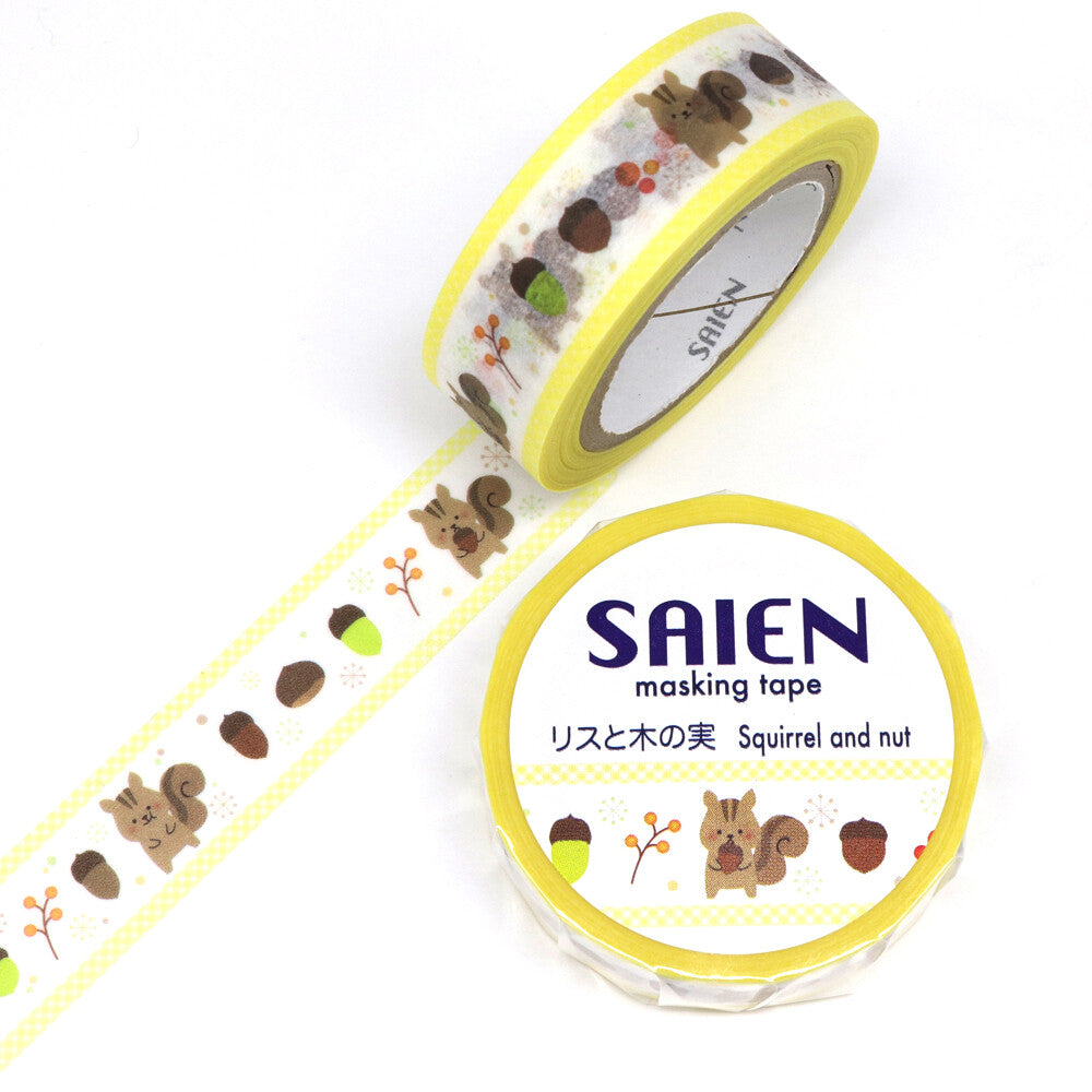 Saien Washitape Squirrel and Nut