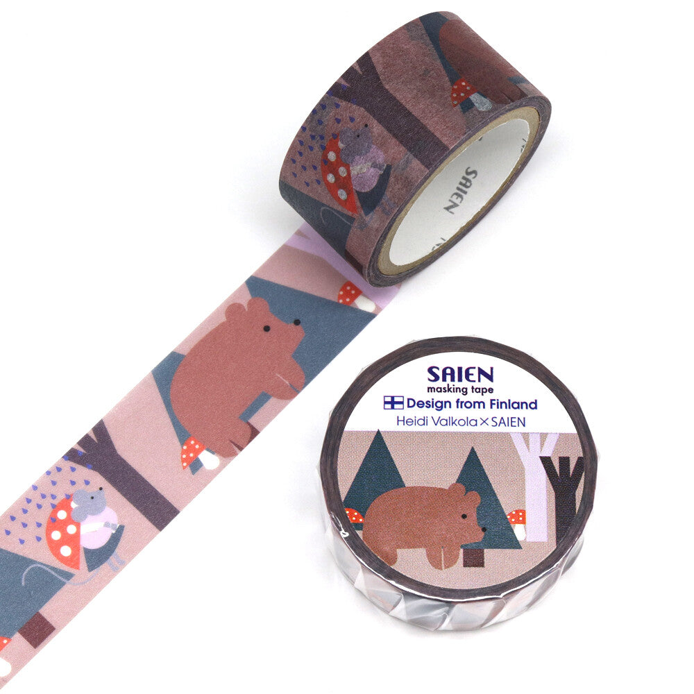 Saien 20mm Washiteippi Heidi Valkola Bear