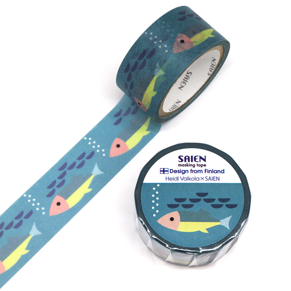 Saien 20mm Washiteippi Heidi Valkola Fish
