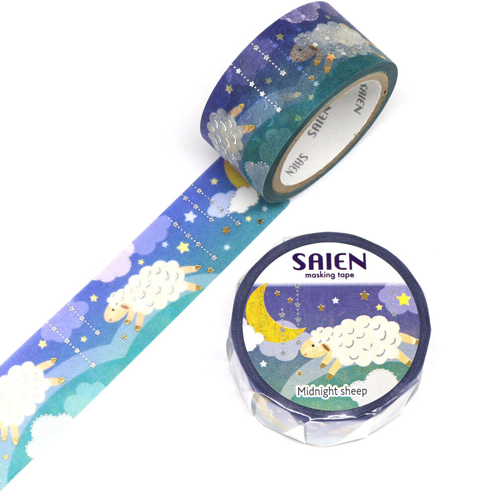 Saien 20mm Washiteippi Foil Midnight Sleep