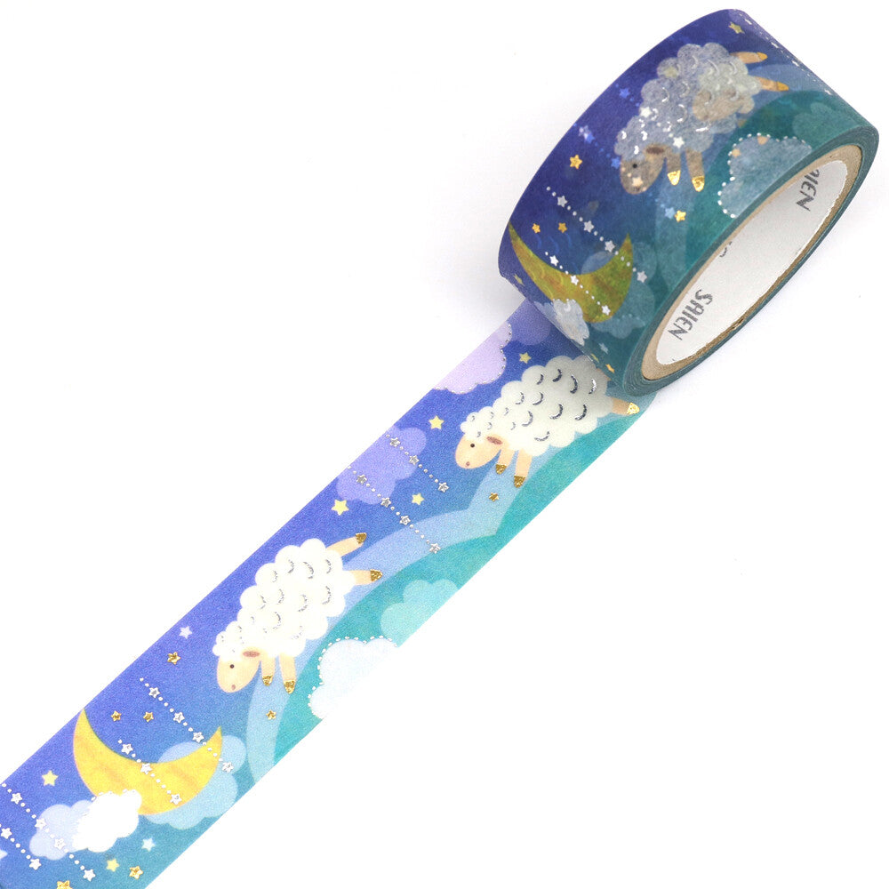 Saien 20mm Washiteippi Foil Midnight Sleep