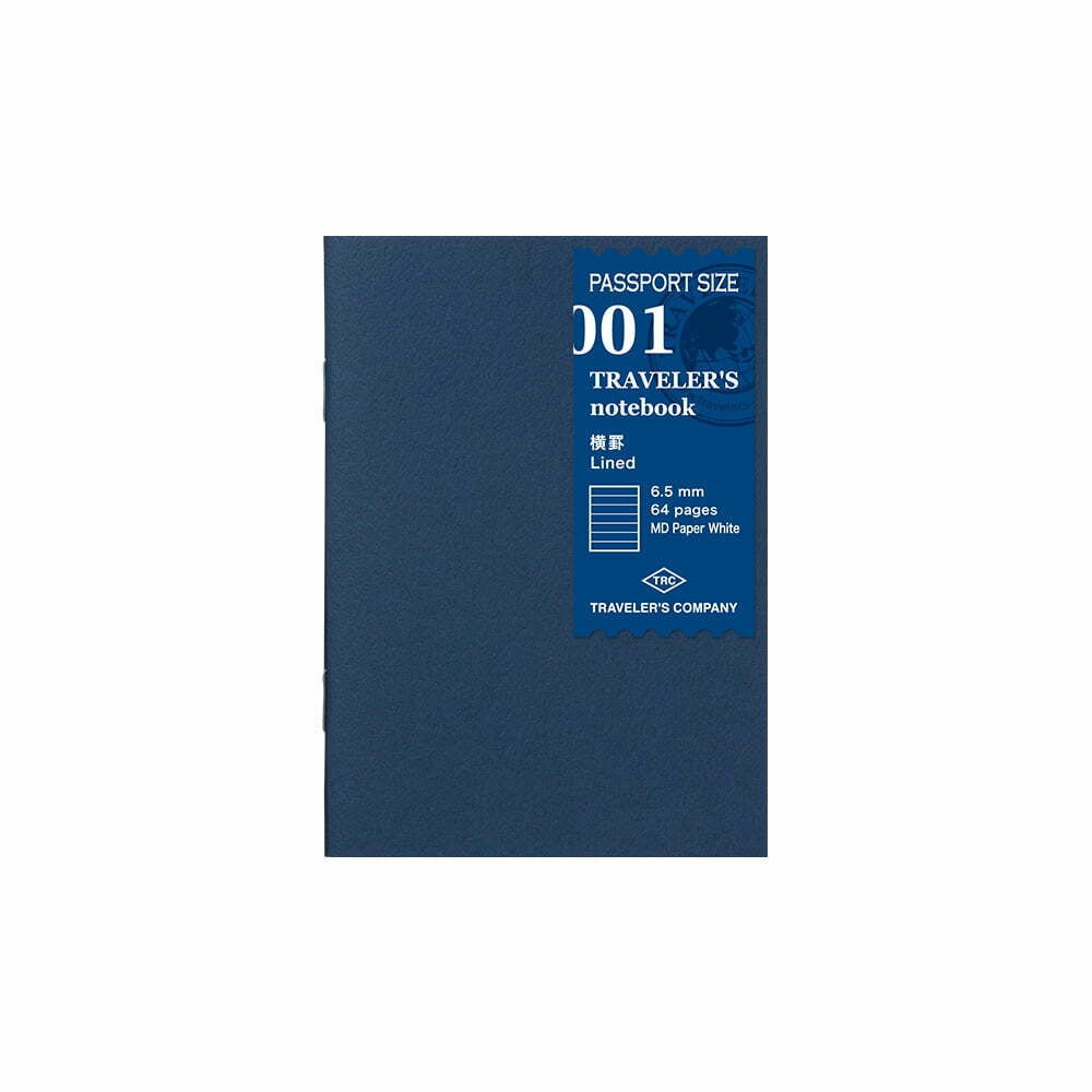 Traveler's Notebook 001 Lined Paper Notebook (passport)