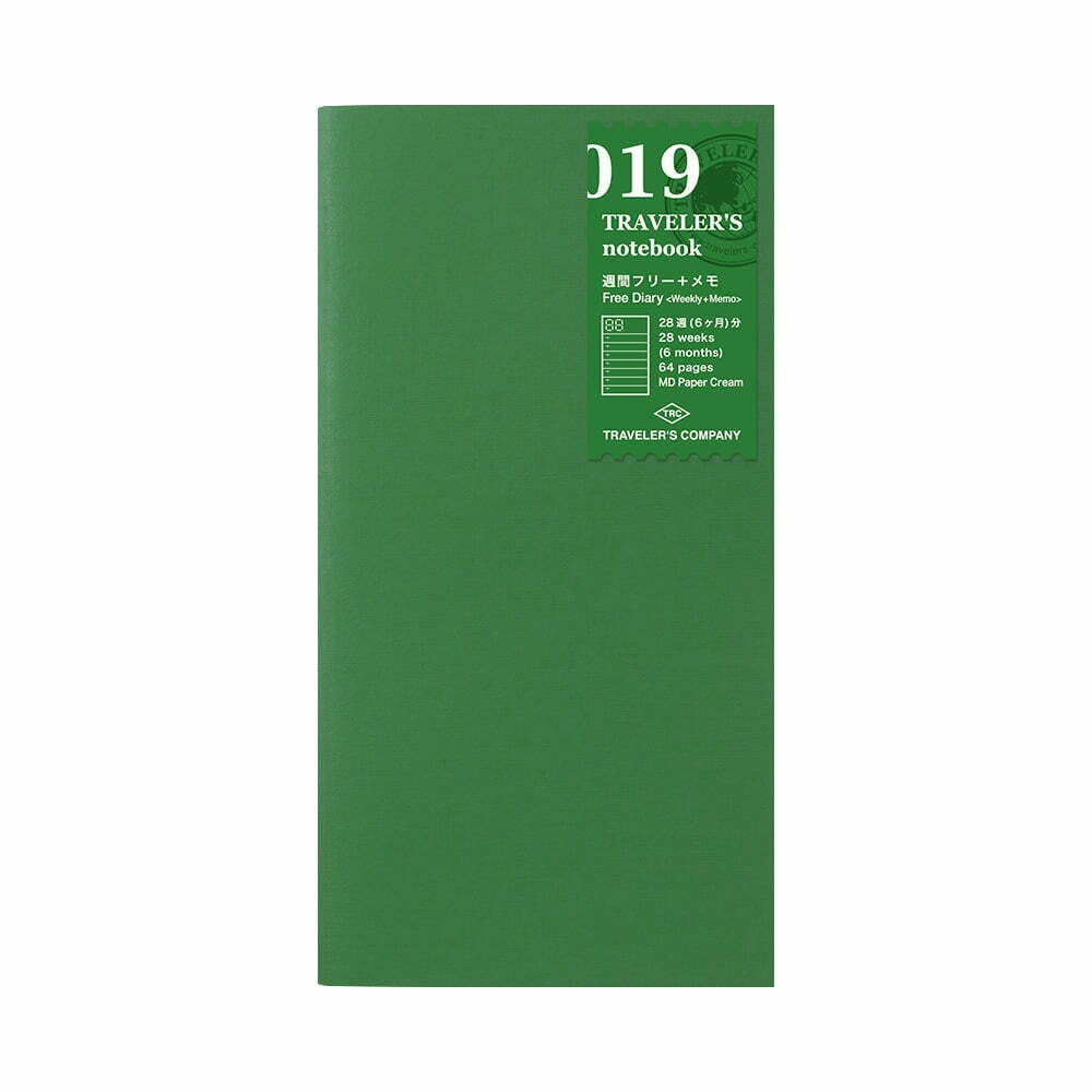 Traveler's Notebook 019 Free Diary (weekly+memo) (regular)