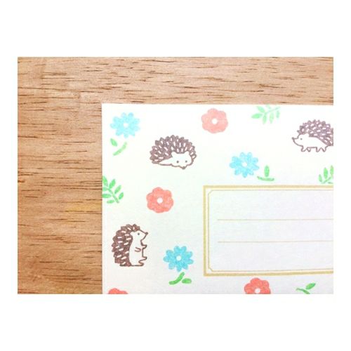 Furukawashiko Hedgehog and Flowers Letter Set A5