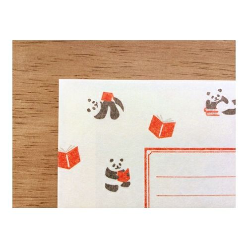 Furukawashiko Panda and Books Letter Set A5