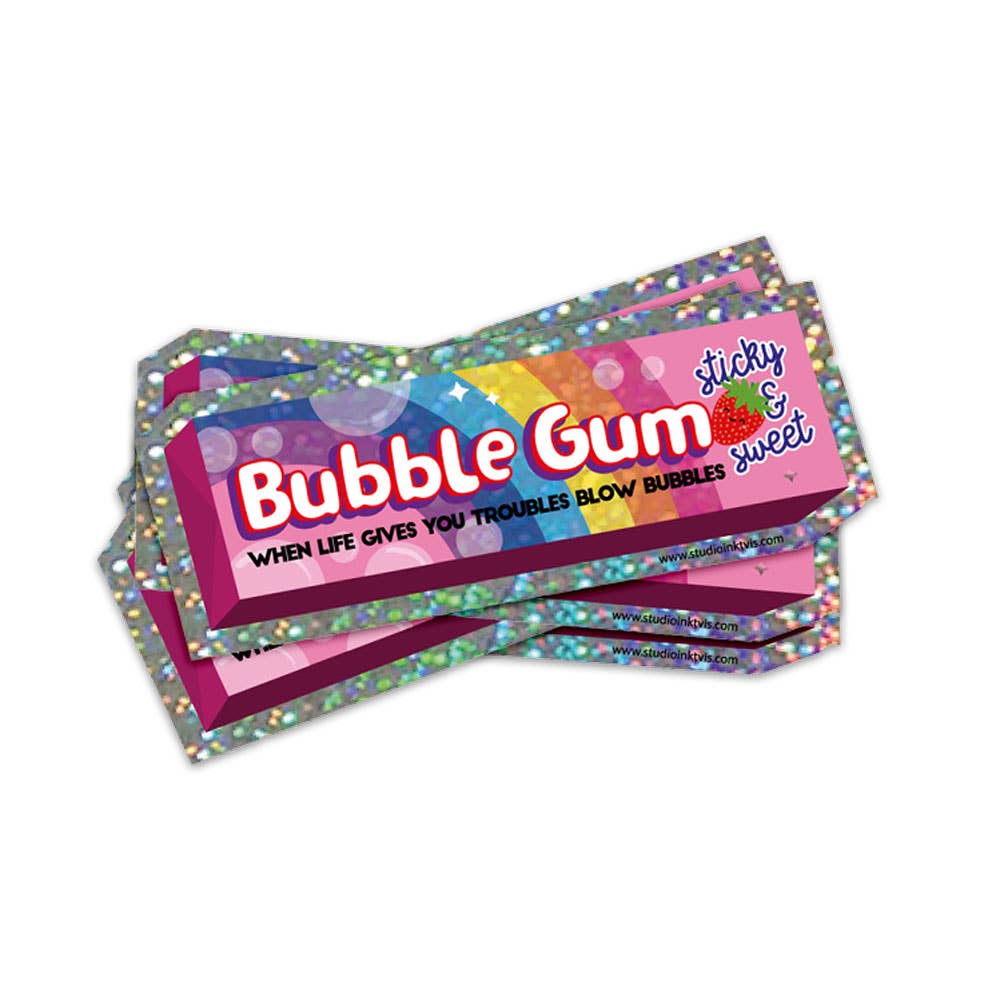 Glitter Sticker Bubblegum