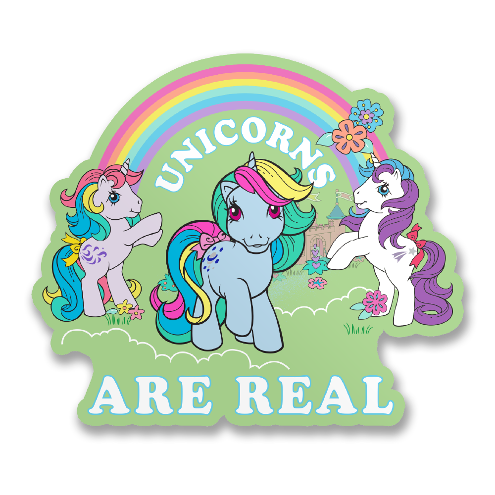 My Little Pony Vinyl Sticker Unicorns Are Real