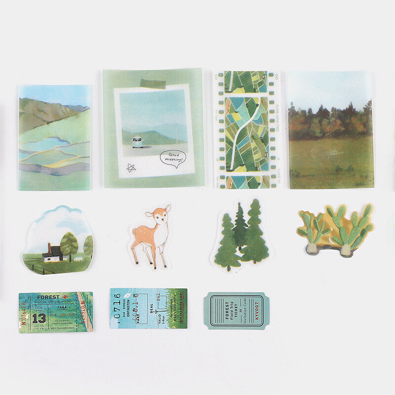 BGM Sticker Flakes Travel Diary Forest