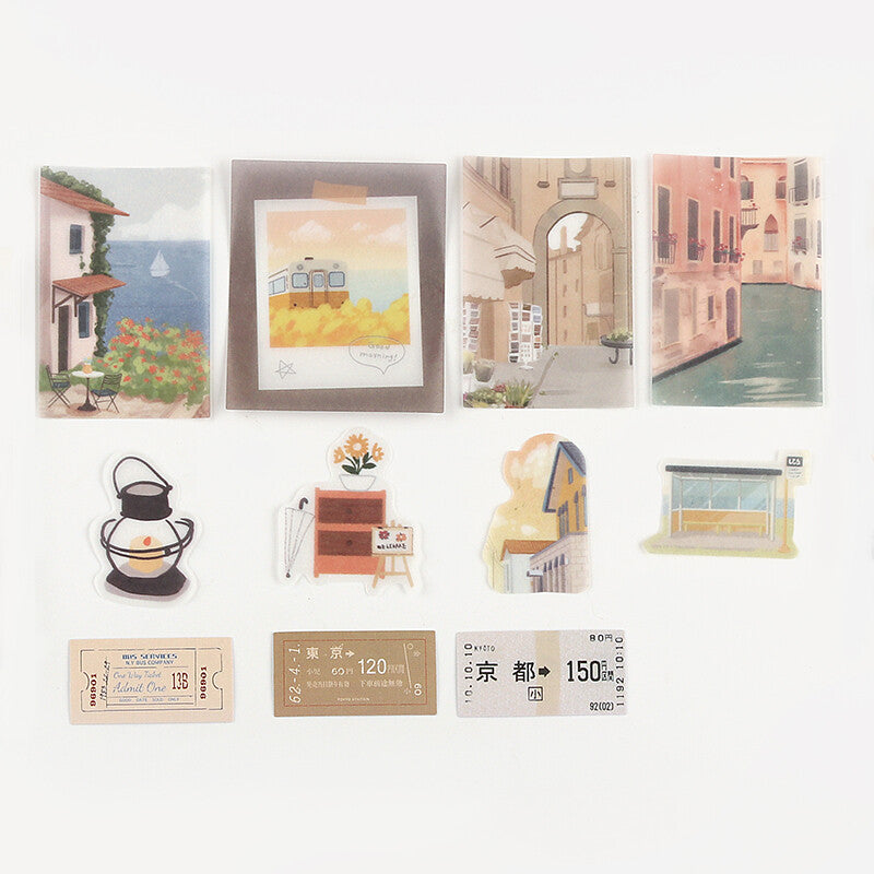 BGM Sticker Flakes Travel Diary City