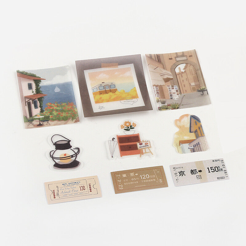 BGM Sticker Flakes Travel Diary City