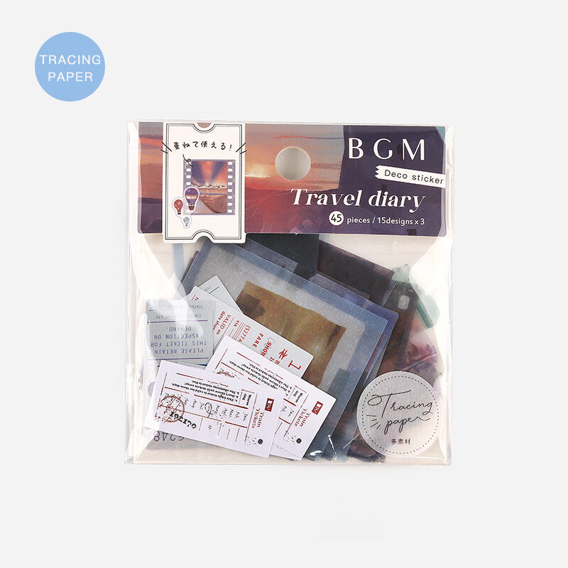 BGM Sticker Flakes Travel Diary Worldwide