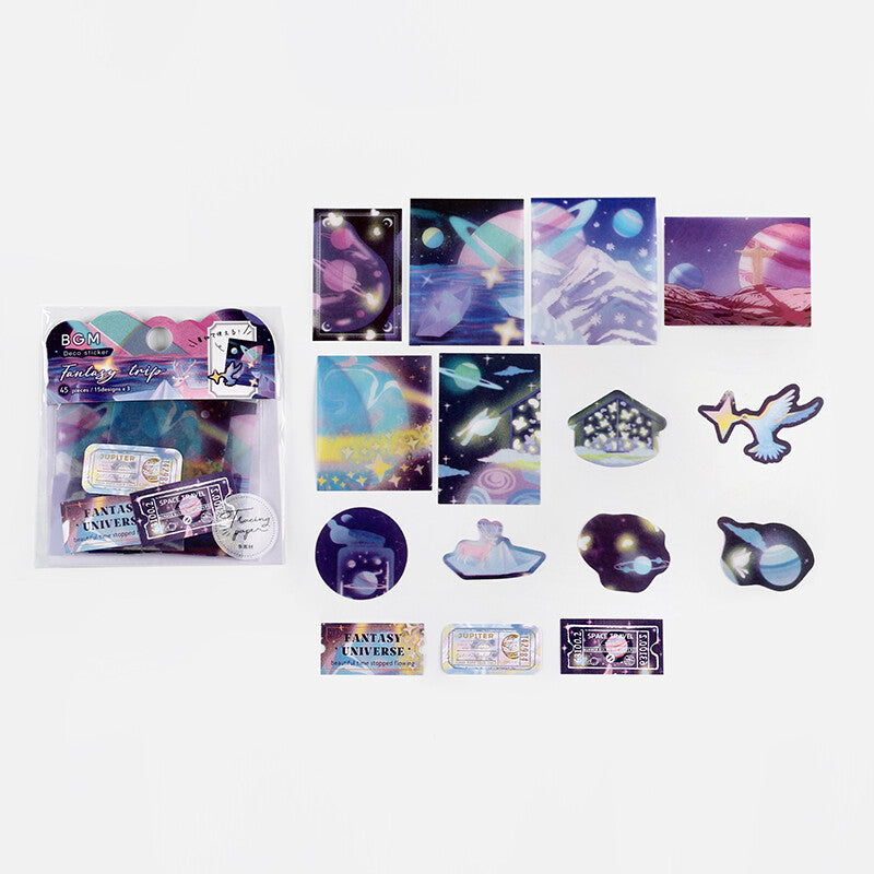 BGM Sticker Flakes Fantasy Trip Dream Universe