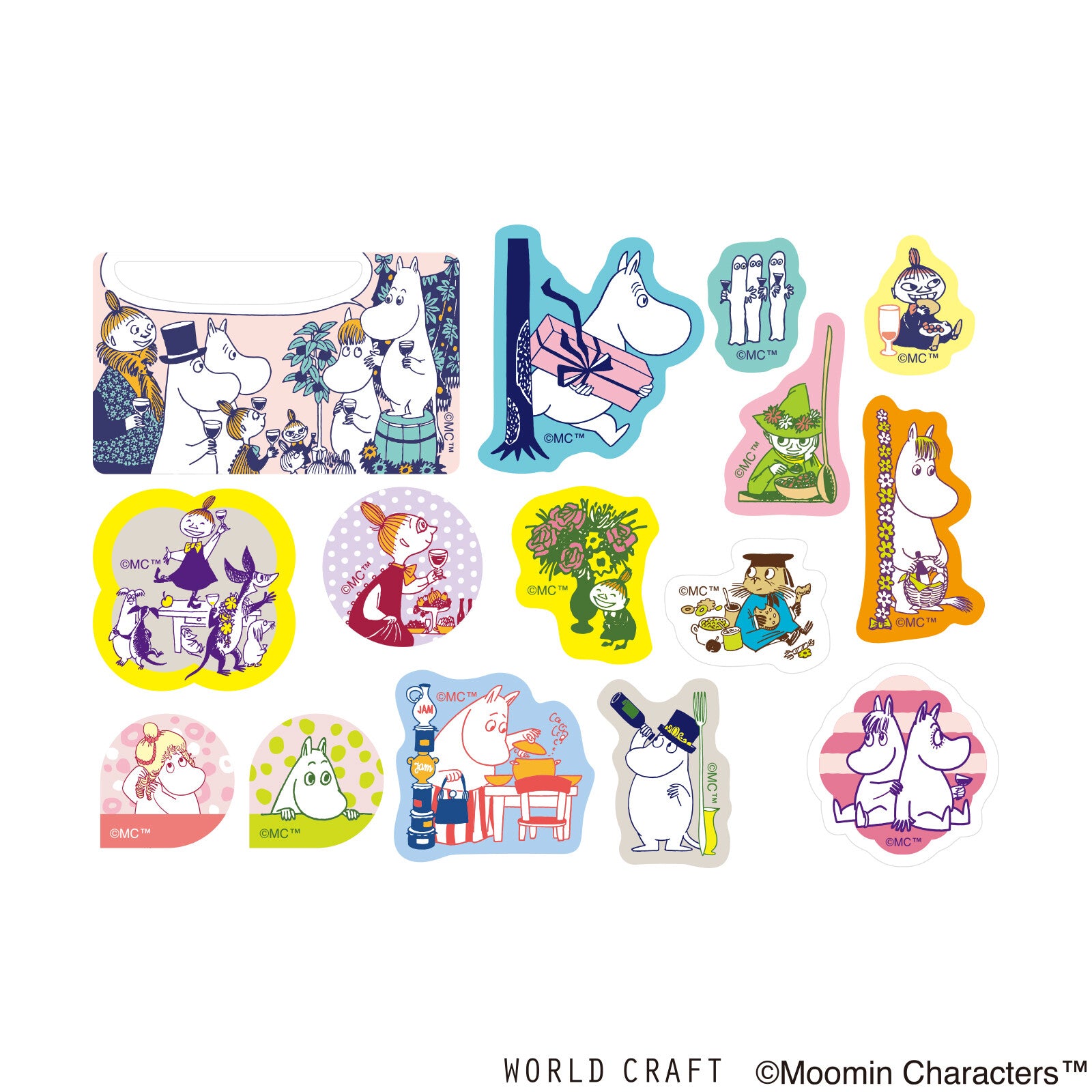 The Moomins Washi Deco Sticker Flakes Moomin's Party