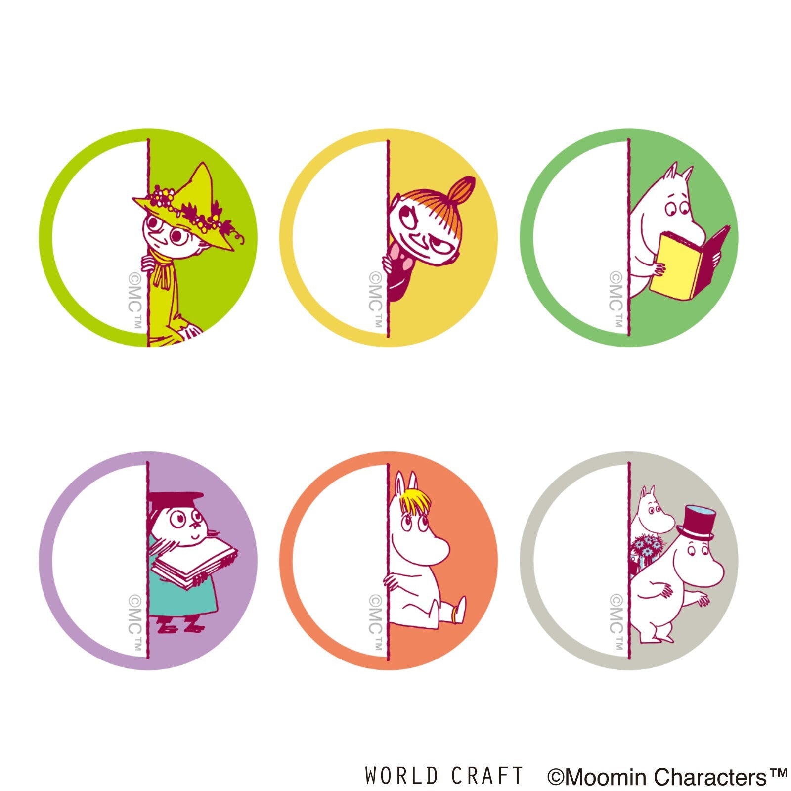 The Moomins Paper Index Sticker Tabs Round