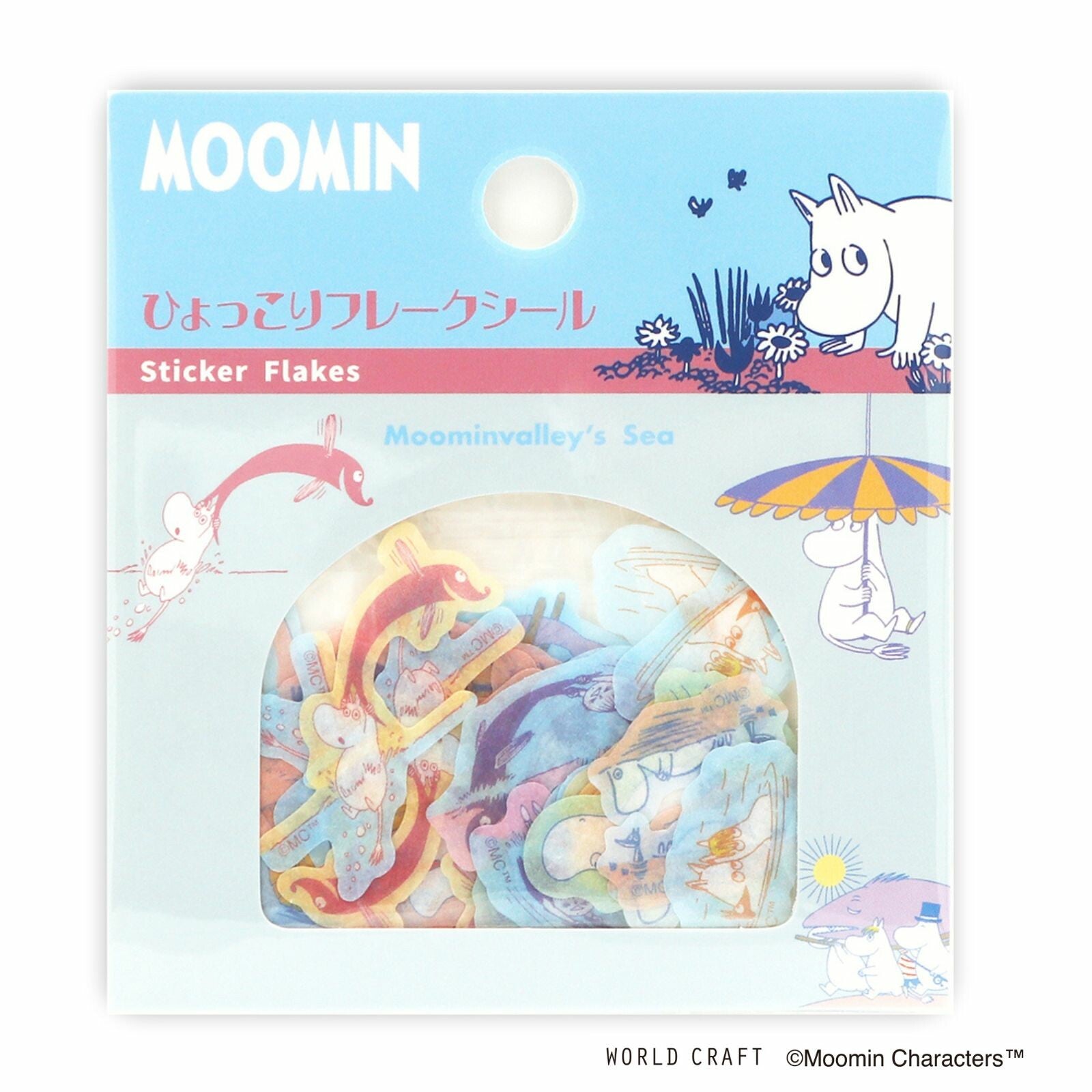 The Moomins Washi Deco Sticker Flakes Moominvalley's Sea