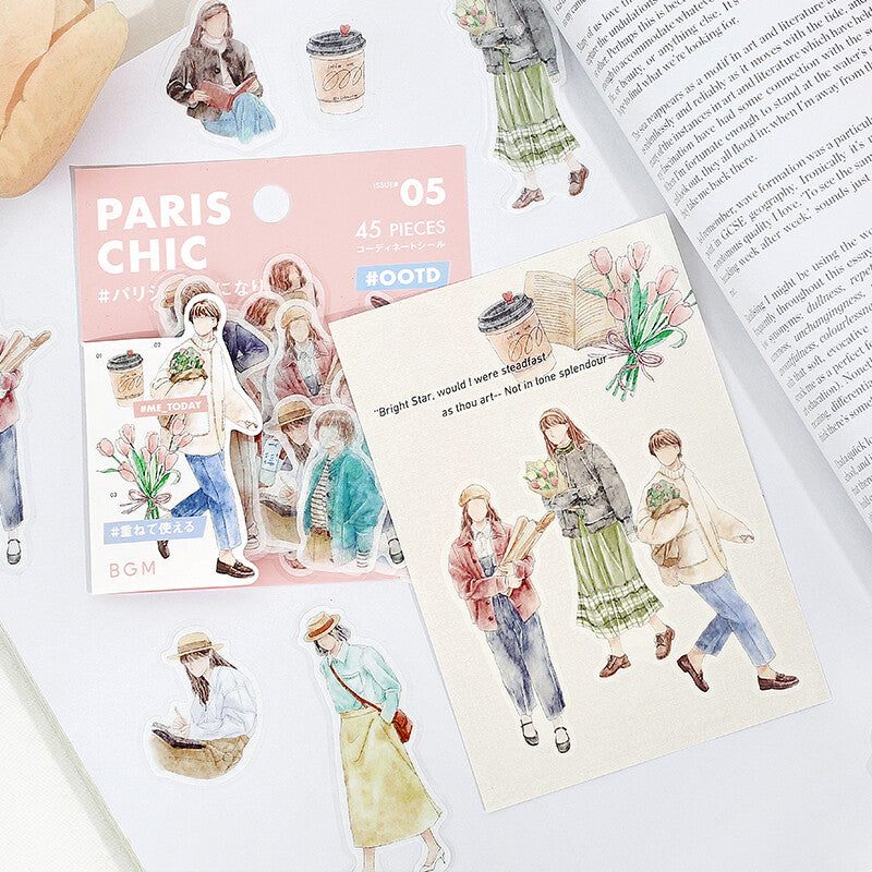 BGM Planner Sticker #OOTD 05 Paris Chic