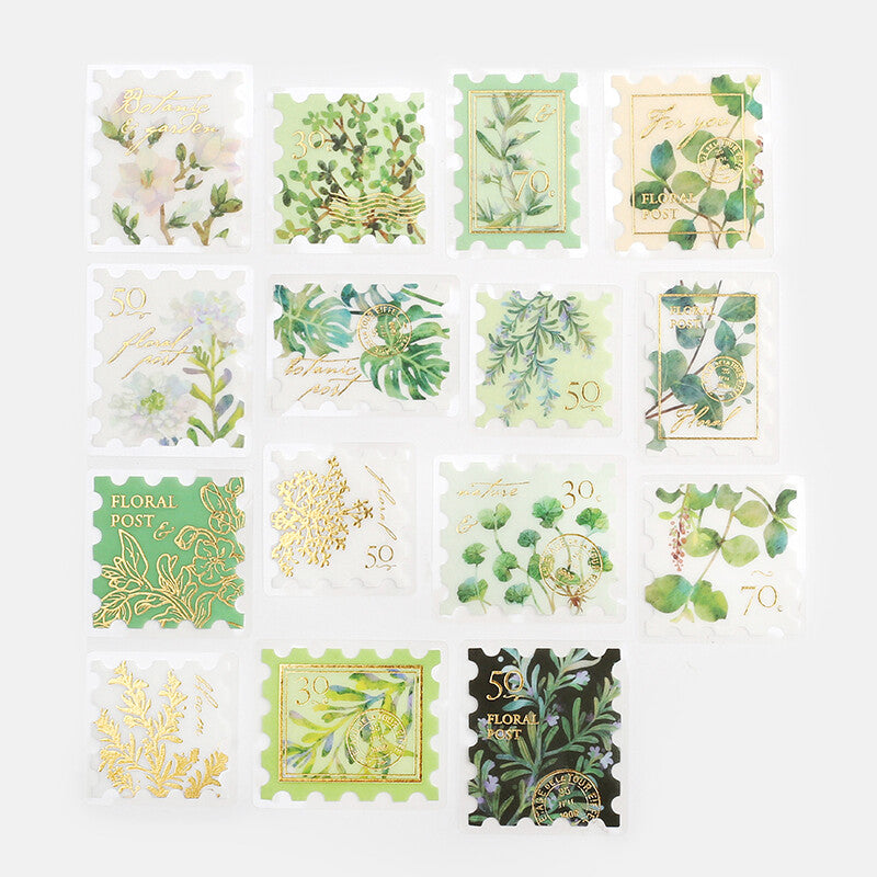 BGM Planner Stickers Post Office Botanical Book Green