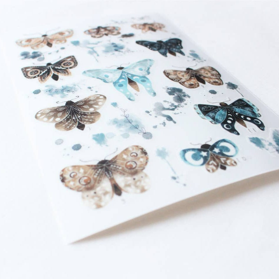 Rub on stickers - Watercolor Butterflies