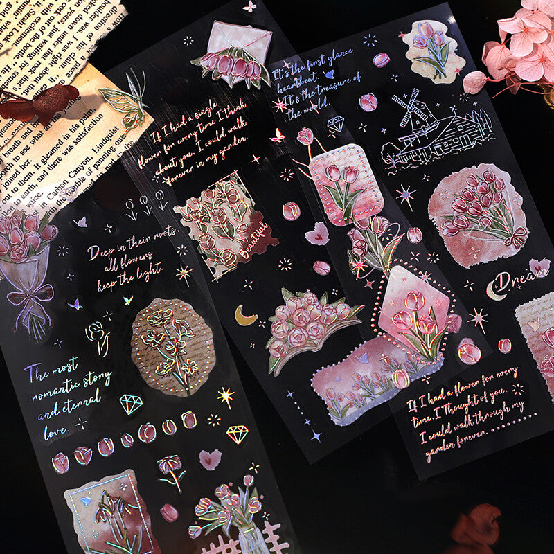 BGM IRIDE Planner Stickers Language of Flowers 3 sheets